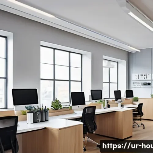 Home 33 공유 오피스 임대 - **Image Prompt 1: The Smart & Efficient Shared Workspace**
A bright, contemporary shared office ...