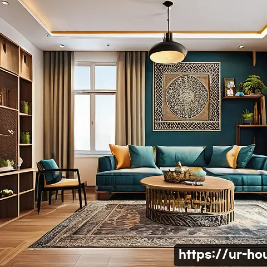 초소형 아파트 장점 - A cozy small apartment interior located in the heart of a bustling Pakistani city, featuring modern ...
