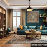 Home 20 초소형 아파트 장점 - A cozy small apartment interior located in the heart of a bustling Pakistani city, featuring modern ...